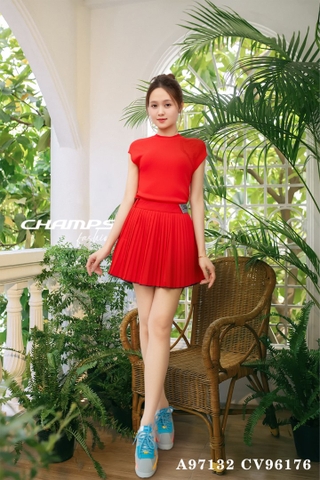 CHÂN VÁY XẾP LY PICK ĐỎ 96167