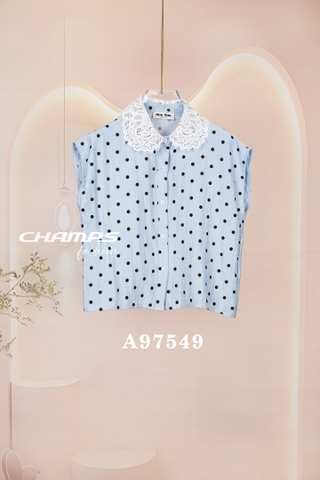 ÁO XANH BI CỔ REN 97549