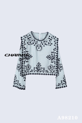 ÁO XÔ XANH THÊU 98210