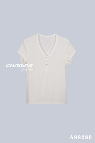 ÁO THUN TRẮNG NÚT 98280