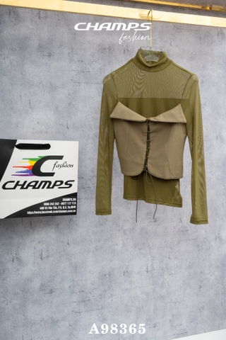 ÁO ÔM TAY DAI XANH ĐEN 98365