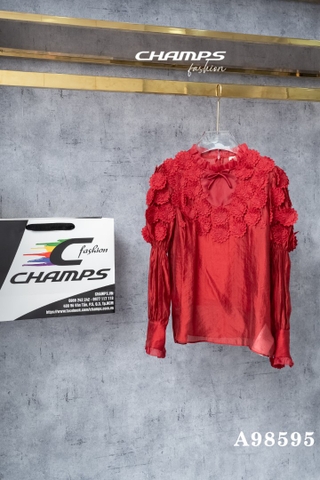 ÁO TƠ ĐỎ TAY DÀI LÓT 98595