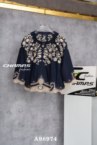 ÁO XÔ XANH ĐEN 98974