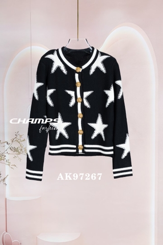 ÁO KHOÁC LEN ĐEN NGÔI SAO 97267