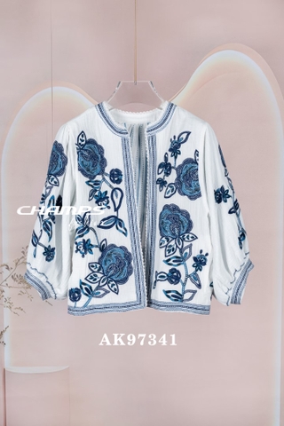 ÁO KHOÁC TRẮNG THÊU 97341