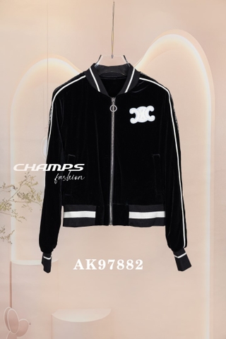 ÁO KHOÁC NHUNG ĐEN CELINE 97882