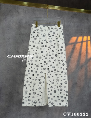 CHÂN VÁY CHANEL TRẮNG 100332