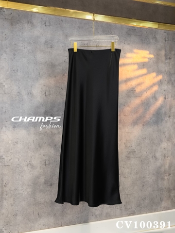 CHÂN VÁY LỤA ĐEN 100391