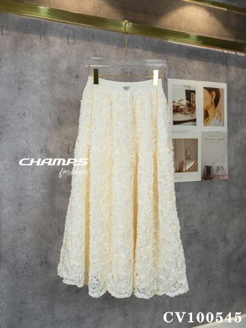 CHÂN VÁY HOA KEM 100545