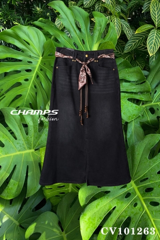 CHÂN VÁY JEAN ĐEN DN 101263