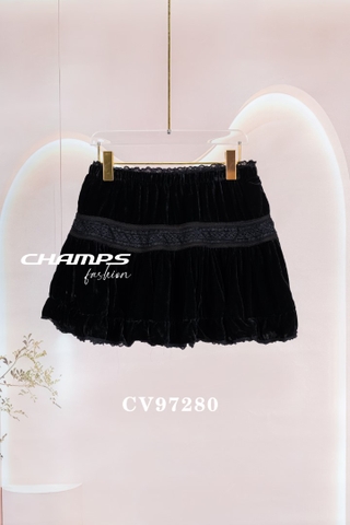 CHÂN VÁY NHUNG ĐEN 97280