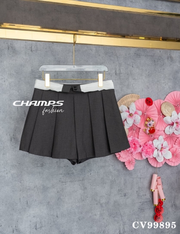 CHÂN VÁY XẾP LY LẬT LAI XÁM 99895