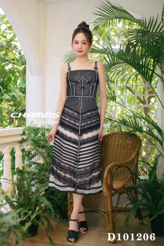 ĐẦM 2 DÂY REN ĐEN 101206