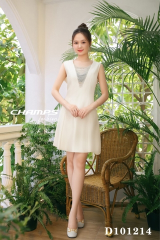 ĐẦM KEM CỔ CƯỜM 101214