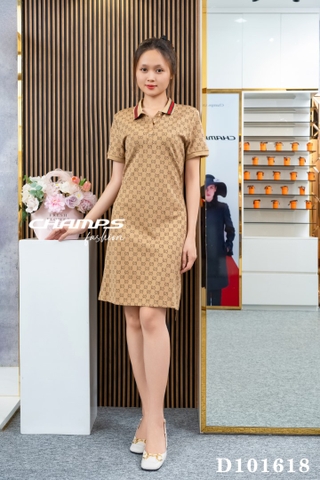 ĐẦM THUN SUÔN GUCCI NÂU 101618
