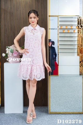 ĐẦM REN HOA HỒNG LÓT 102279