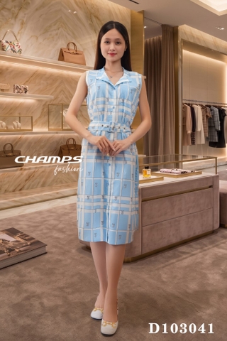 ĐẦM SƠ MI XANH BBR 103041