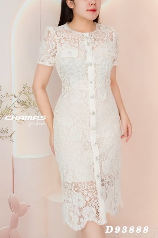 ĐẦM REN KEM ĐÍNH NƠ CƯỜM LÓT 93888