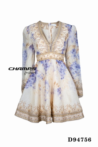 ĐẦM HOA TÍM NÂU 94756