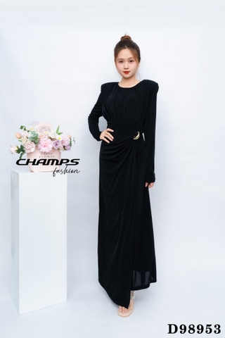 ĐẦM THUN ĐEN DÀI 98953