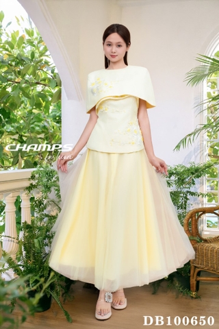 BỘ ÁO VÀNG CHOÀNG HOA CV 100650