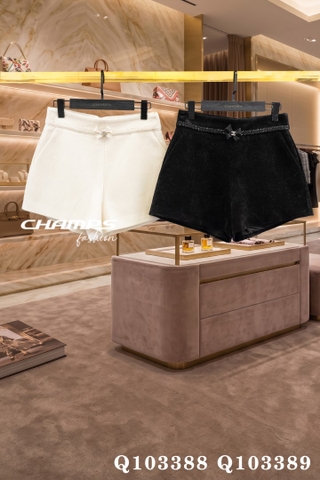 QUẦN SHORT NHUNG ĐEN 103389