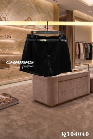 QUẦN SHORT NHUNG ĐEN DN 104040