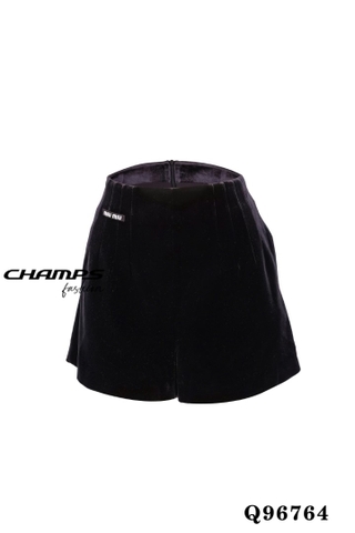 QUẦN SHORT NHUNG ĐEN MIUMIU 96764