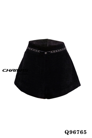 QUẦN SHORT NHUNG ĐEN NƠ 96765