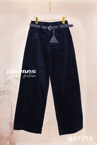 QUẦN SUÔN NHUNG GÂN XANH DN 97170