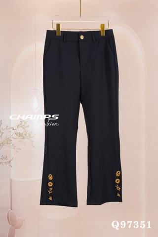 QUẦN THUN ĐEN BASS LAI NÚT 97351