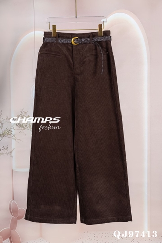 QUẦN SUÔN NHUNG NÂU DN 97413