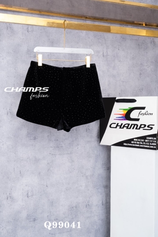 QUÂN SHORT ĐEN NHUNG HẠT 99041