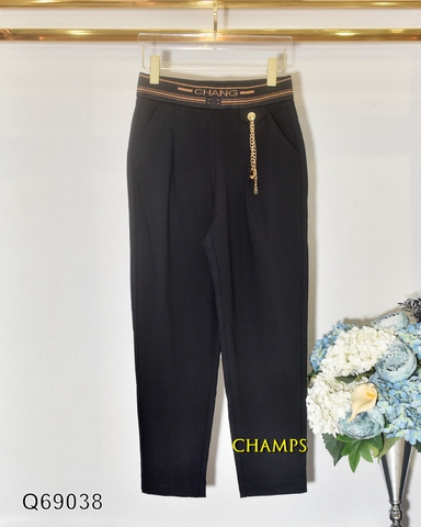 QUẦN THUN ĐEN 75F BETGHI KHÓA VÀNG 69038