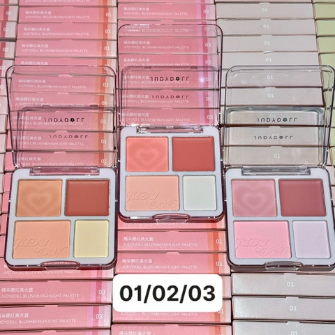 Bảng Highlight & Má Hồng JUDYDOLL 4 ô