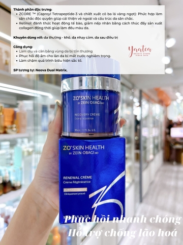 Kem Dưỡng ZO Skin Recovery Creme (Hydration + Calming) 50ml XT
