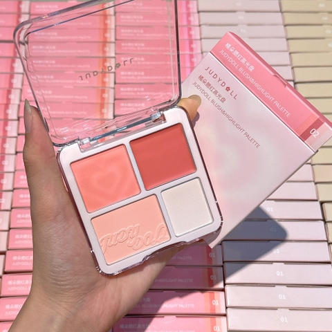 Bảng Highlight & Má Hồng JUDYDOLL 4 ô