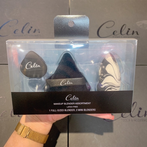 Set 3 Bông & Mút Tán Nền Celin