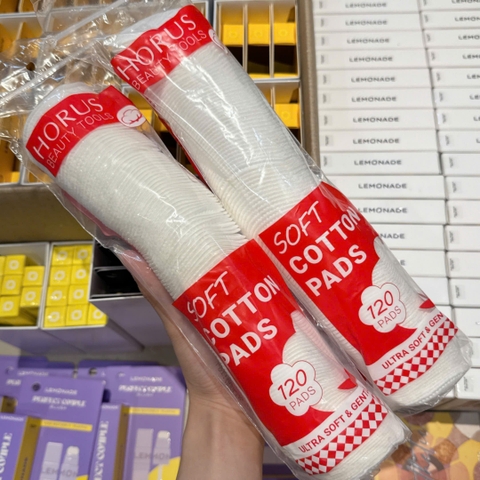 Bông tẩy trang Horus Beauty Tools Soft Cotton Pads 120 miếng