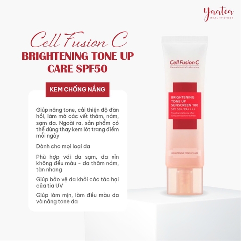 Kem Chống Nắng Cell Fusion C Brightening Tone Up Care SPF50 CT