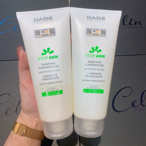 Sữa rửa mặt BABE Stop AKN Purifying Cleansing Gel 200ml