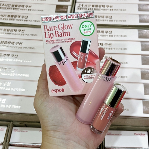 Set Son Dưỡng ESPOIR Bare Glow Lip Balm CT