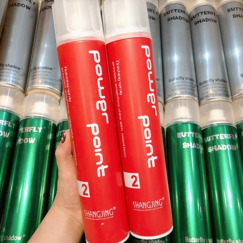 Keo xịt tóc Power Point ShangJing 350ml (Nắp Trắng)