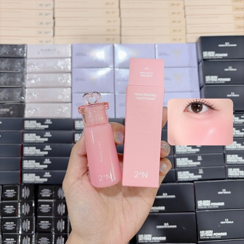 Má Hồng Kem 2aN Heart Wearing Liquid Cheek 4.4g