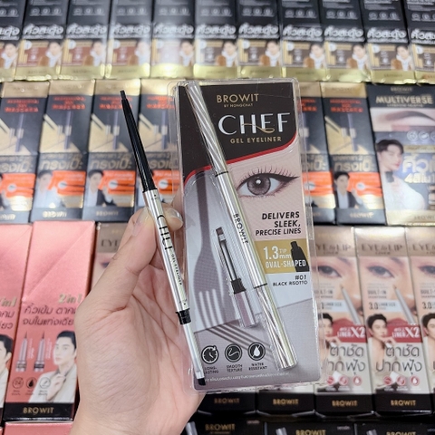 Chì Kẻ Mắt 2 in1 Browit By Nongchat Chef Gel Eyeliner