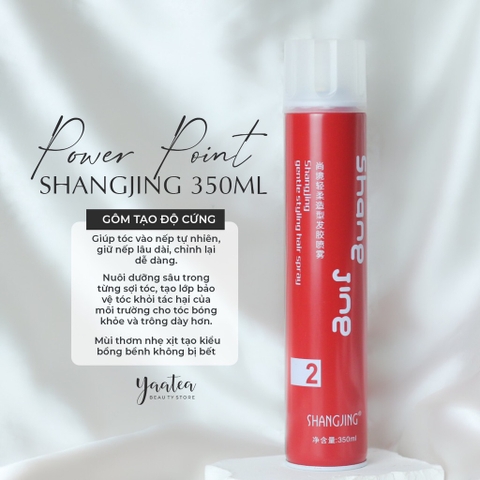Keo xịt tóc Power Point ShangJing 350ml (Nắp Trắng)