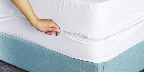 Áo bọc nệm 2 mặt vải thun trơn màu trắng tinh kích thước theo yêu cầu