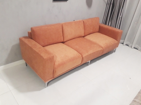 Bọc vải sofa da băng đơn dài tại Masteri An Phú