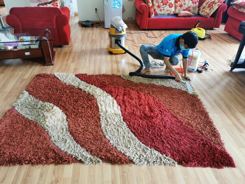 Vệ sinh thảm trang trí phòng khách