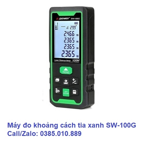 MÁY ĐO KHOẢNG CÁCH LASER TIA XANH SNDWAY SW-100G